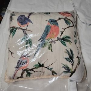 Multi Bird Pillow 18 in x 18 in
